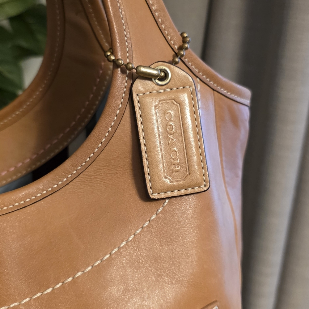 SOLD - - - - Coach Vintage Legacy Ergo XL Burnished Leather Tote Shoulder Bag - Picture 2 of 12